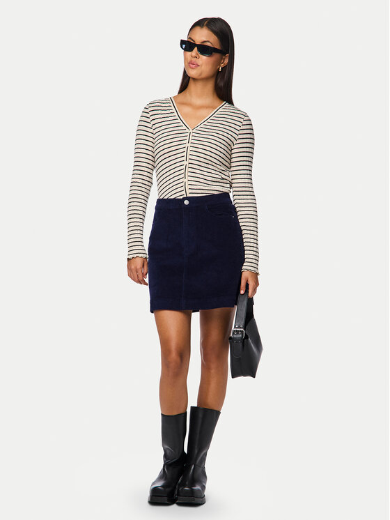 Pieces Pieces Trapezförmiger Rock Rillo 17154207 Dunkelblau Regular Fit