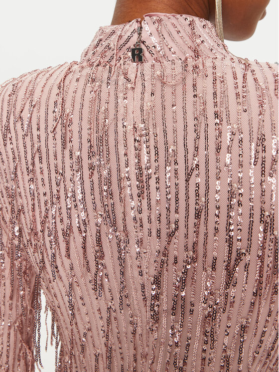 ROTATE ROTATE Φόρεμα κοκτέιλ 1140401922 Ροζ Slim Fit