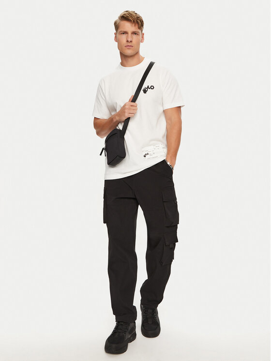 Off-White Off-White T-Shirt OMAA027T22JER0010110 Biały Regular Fit