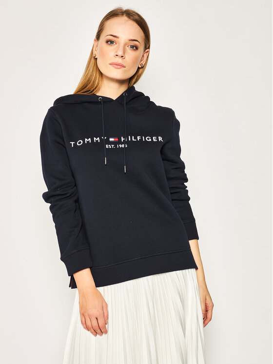 Tommy Hilfiger Tommy Hilfiger Majica dugih rukava Ess WW0WW26410 Tamnoplava Regular Fit