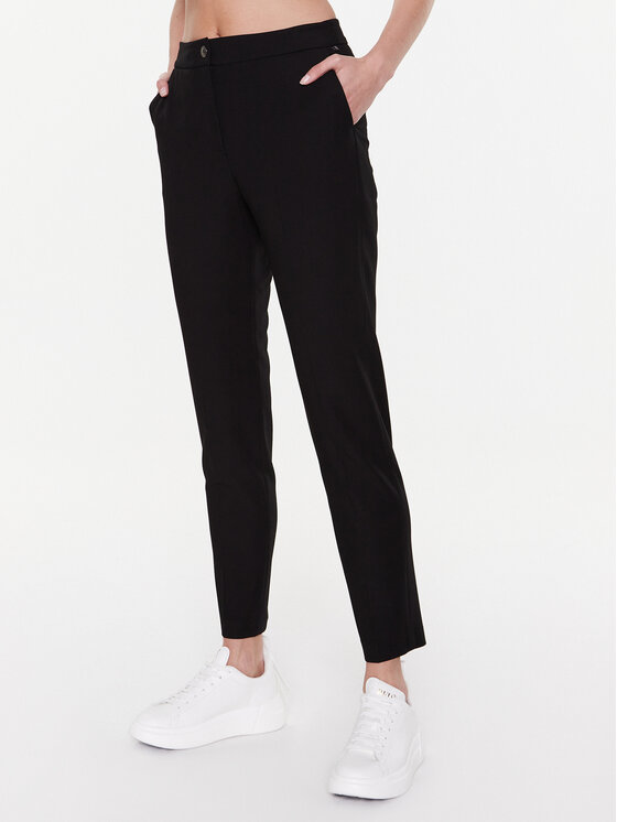 Tommy Hilfiger Tommy Hilfiger Текстилни панталони Vis Ny WW0WW37618 Черен Slim Fit