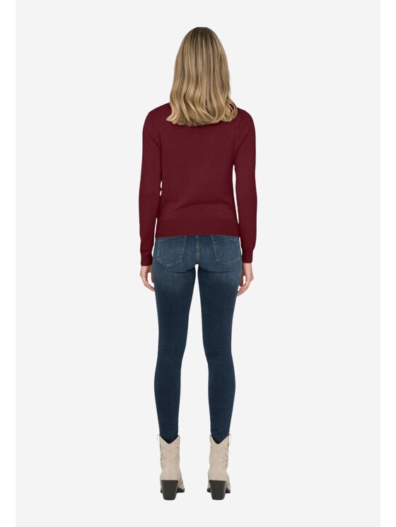 ONLY ONLY Maglione ONLVENICE LIFE VNECK PULLOVER Bordeaux Regular Fit