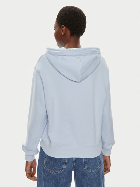 Tommy Hilfiger Tommy Hilfiger Mikina Monotype Flock WW0WW41236 Světle modrá Relaxed Fit