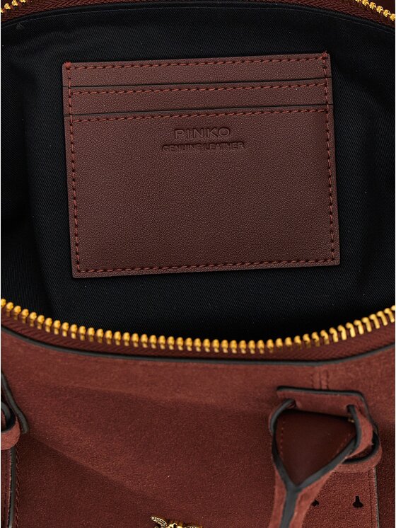 PINKO PINKO Torebka Bordeaux Cowhide Shoulder Bordowy