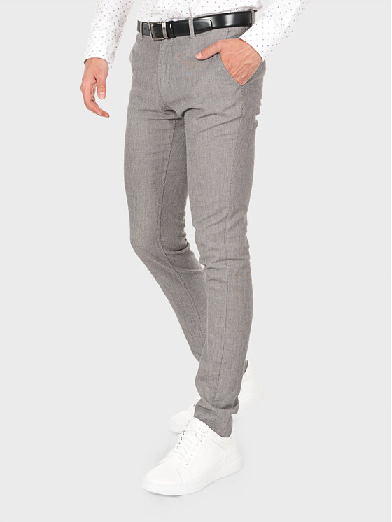 Evenemen Evenemen Spodnie materiałowe ENTERESAN Szary Slim Fit