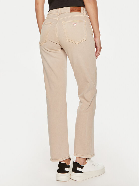 Guess Jeans Guess Jeans Jeans hlače W4YA98 D5E71 Bež Straight Fit