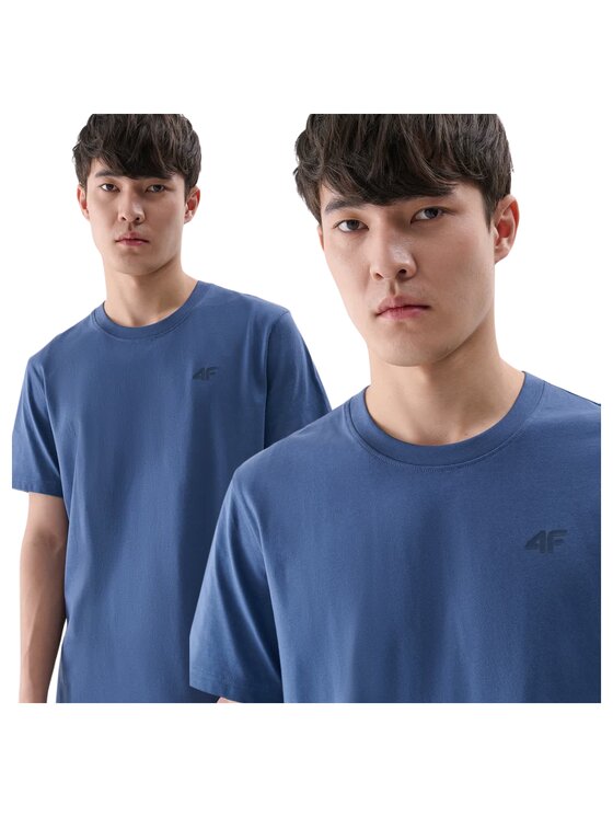 4F 4F T-shirt 4FWMM00TTSHM2256-32S Blu Regular Fit