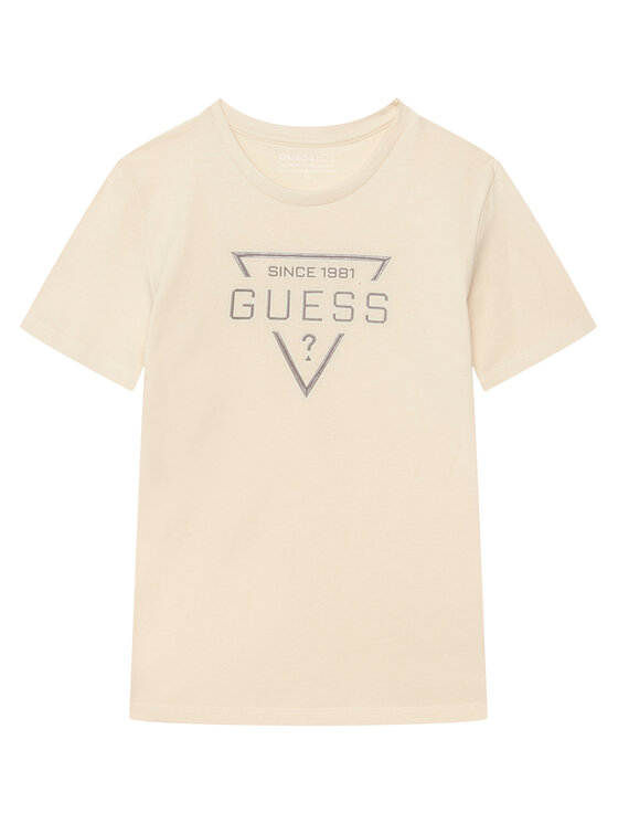 Guess Guess T-shirt L6RI30 I3Z14 Bež Regular Fit
