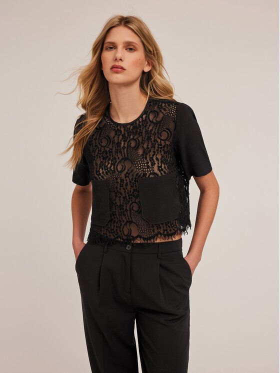 Motivi Motivi Blusa 2659Q001801N033 Nero Regular Fit