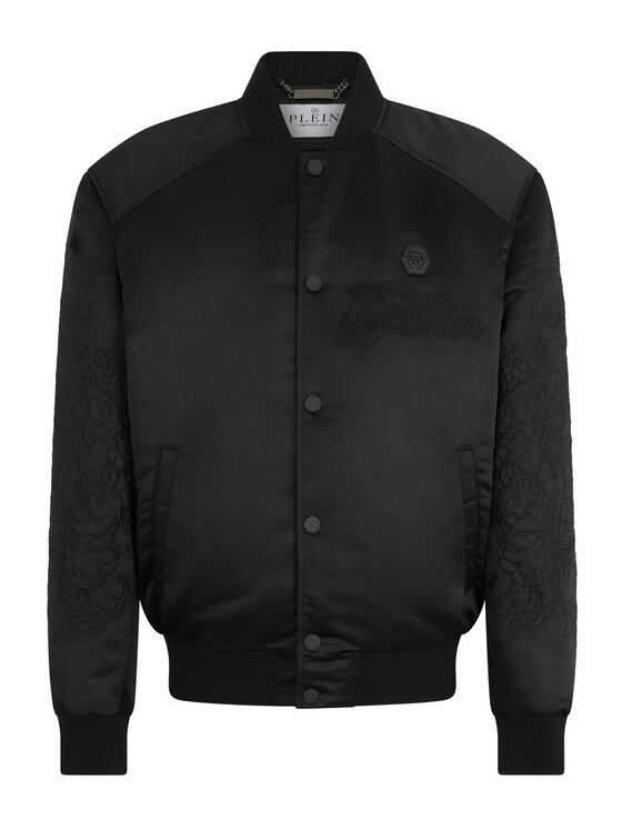 PHILIPP PLEIN PHILIPP PLEIN Kurtka bomber 29737 Czarny Regular Fit