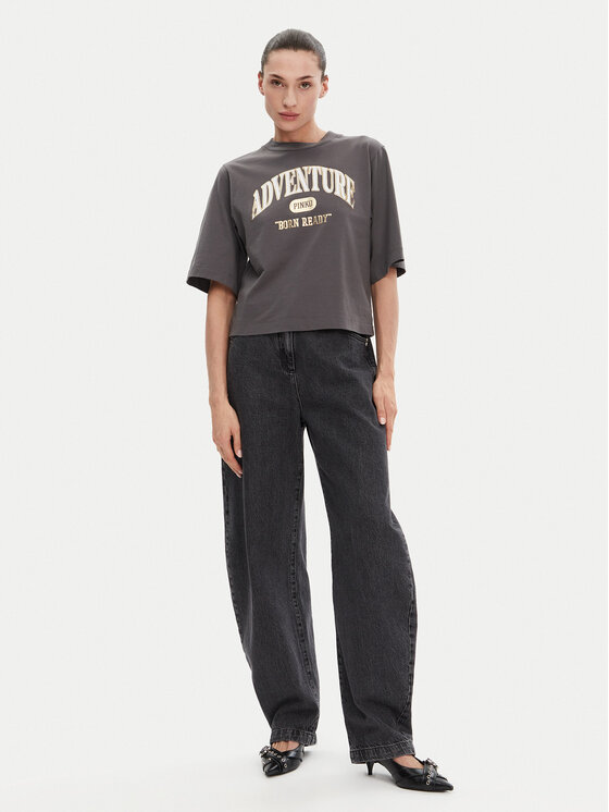 PINKO PINKO Marškinėliai Niamey 104604 A2CS Pilka Regular Fit