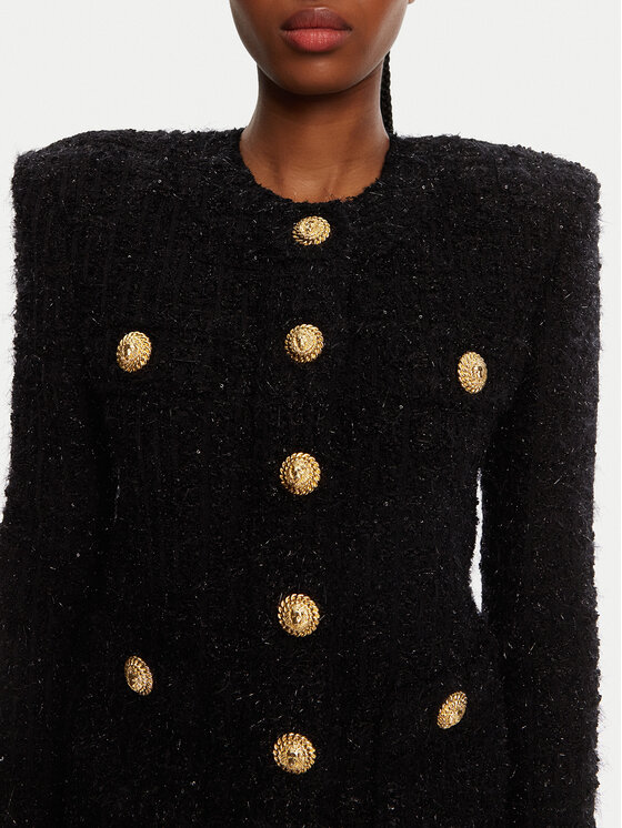 Balmain Balmain Kardigan DF1SK249KG43 Černá Regular Fit