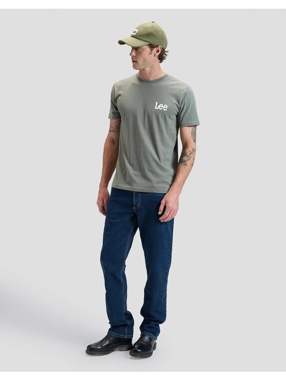 Lee Lee T-shirt MEDIUM WOBBLY Verde Regular Fit