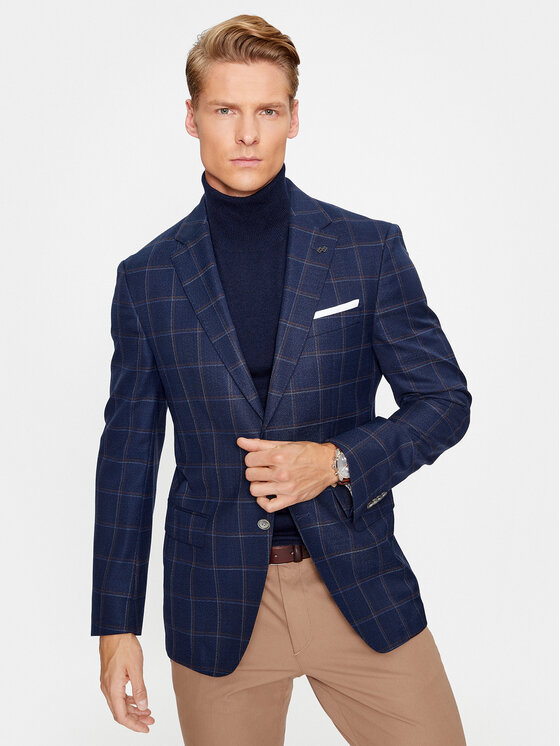 BOSS Boss Bleizers H-Hutson 50497259 Tumši zils Slim Fit