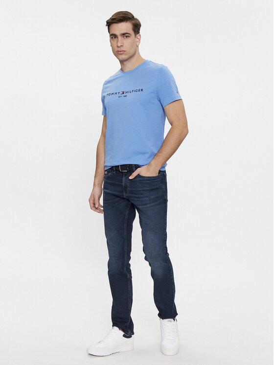 Tommy Hilfiger Tommy Hilfiger Тишърт Logo MW0MW11797 Син Regular Fit