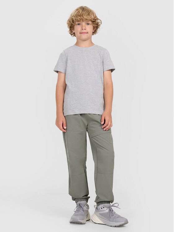 4F 4F Tričko 4FJWMM00TTSHM2330-25M Sivá Regular Fit