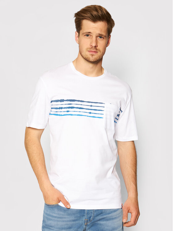 T-shirt Shibori 12189045 Bianco Relaxed Fit
