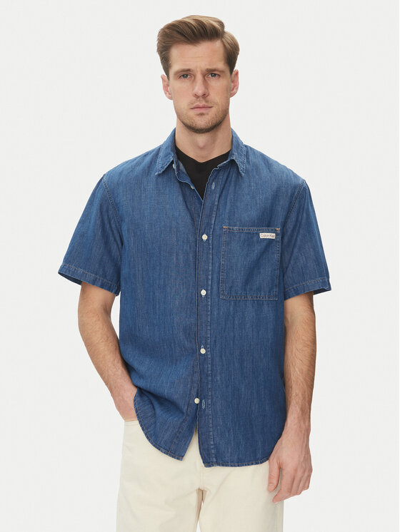 Calvin Klein Jeans Calvin Klein Jeans džínová košile J30J327178 Modrá Regular Fit