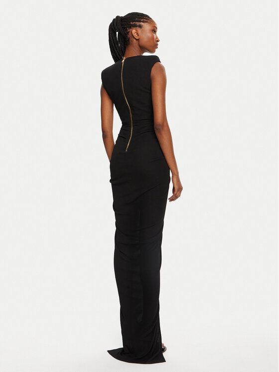 Balmain Balmain Sukienka wieczorowa DF0RP575JE50 Czarny Regular Fit