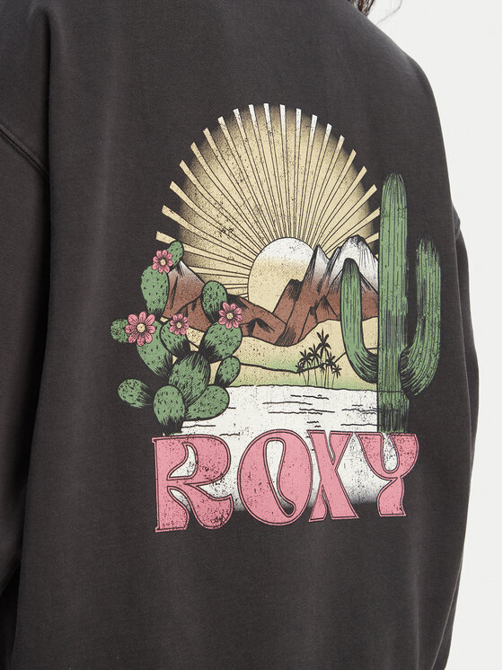 Roxy Roxy Mikina ERJFT04997 Čierna Relaxed Fit