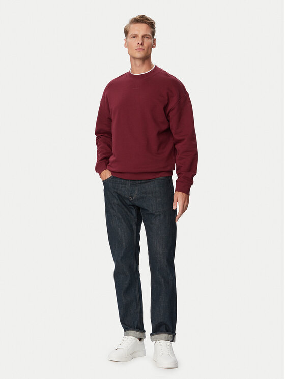 HUGO HUGO Mikina Dapocrew  50525892 Bordová Relaxed Fit