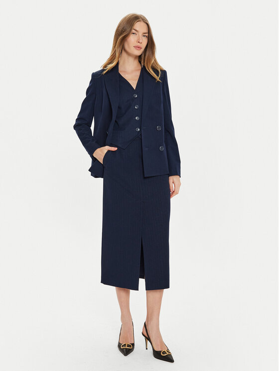 TWINSET TWINSET Spódnica ołówkowa 242TP2153 Granatowy Regular Fit
