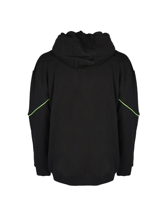 Les Hommes Les Hommes Mikina LHH702750B | Oversize Hoodie Černá Oversize