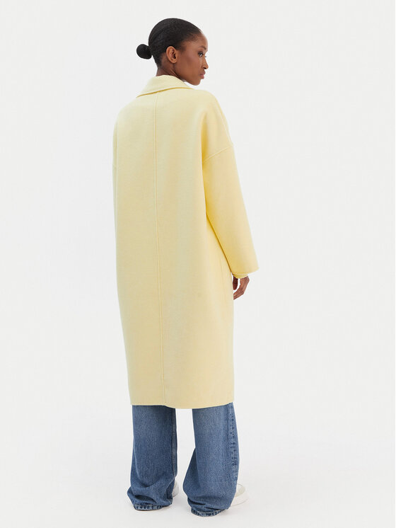ViCOLO ViCOLO Вовняне пальто TF0003 Жовтий Regular Fit