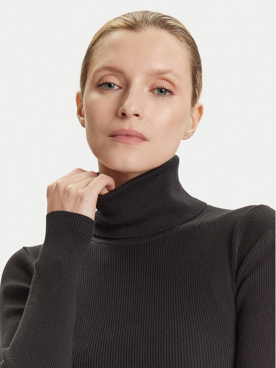 Calvin Klein Jeans Calvin Klein Jeans Bluză cu gât LV047D350G Negru Regular Fit