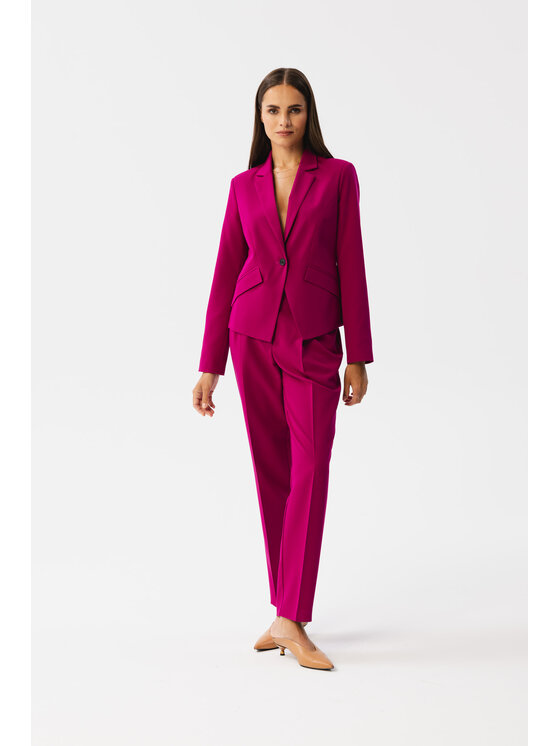 Stylove Stylove Spodnie materiałowe S356 Fioletowy Modern Fit