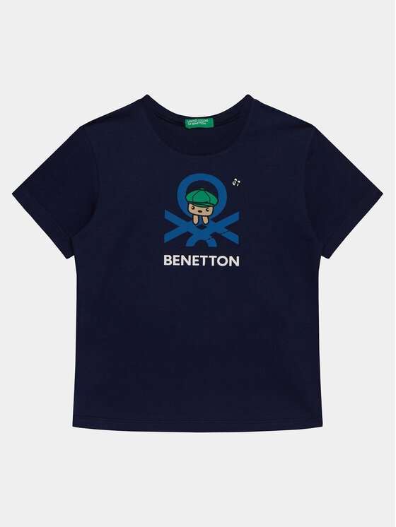 United Colors Of Benetton United Colors Of Benetton Тишърт 3I1XG10CY Тъмносин Regular Fit
