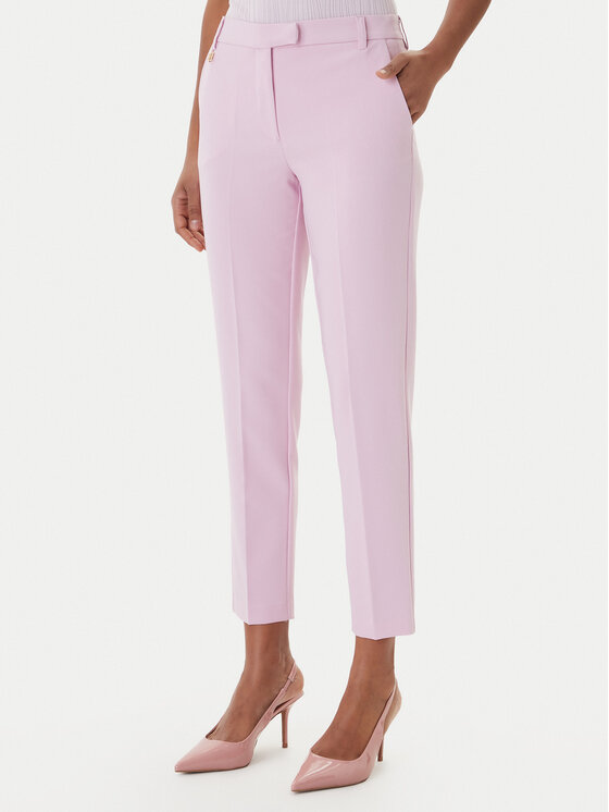 Fracomina Fracomina Szövet nadrág FR26SV4002W42901 Rózsaszín Slim Fit