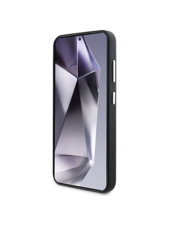 KARL LAGERFELD KARL LAGERFELD Etui na telefon Saffiano Full Wrapped Elongated Metal Logo Czarny