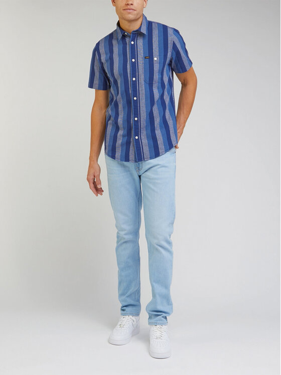 Lee Lee Jeansy Luke L719ICC25 112331736 Błękitny Slim Tapered Fit