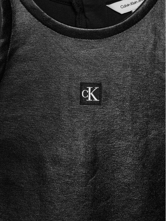 Calvin Klein Jeans Calvin Klein Jeans Сукня зі штучної шкіри Spacer IG0IG02312 Чорний Flare Fit