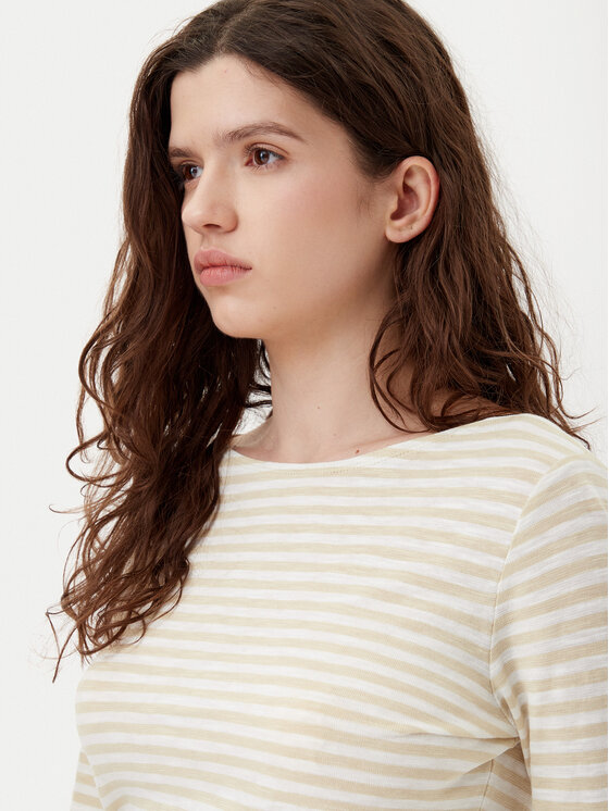 Marc O'Polo Marc O'Polo Blúz B01219652597 Bézs Regular Fit