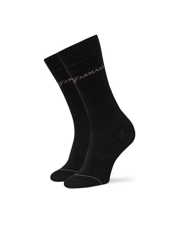 Emporio Armani Emporio Armani Комплект 3 чифта дълги чорапи мъжки EM000554 AF12276 MC061 Черен