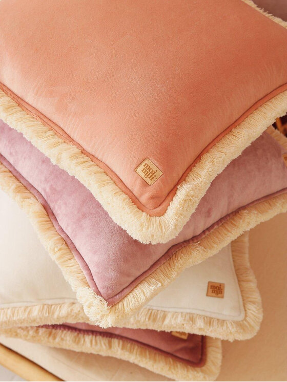 Moi Mili Moi Mili Poduszka dekoracyjna soft velvet Pomarańczowy