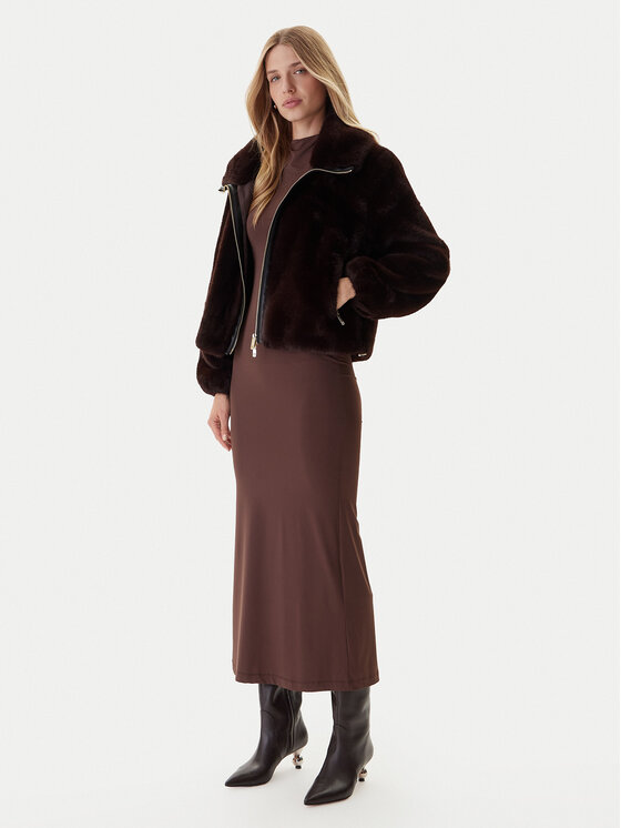 Fracomina Fracomina Krzno FQ25WC4002O44501 Smeđa Regular Fit