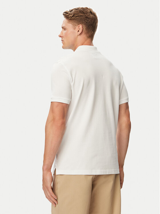 Beverly Hills Polo Club Beverly Hills Polo Club Тениска с яка и копчета P-SS26M-P42560 Бял Regular Fit