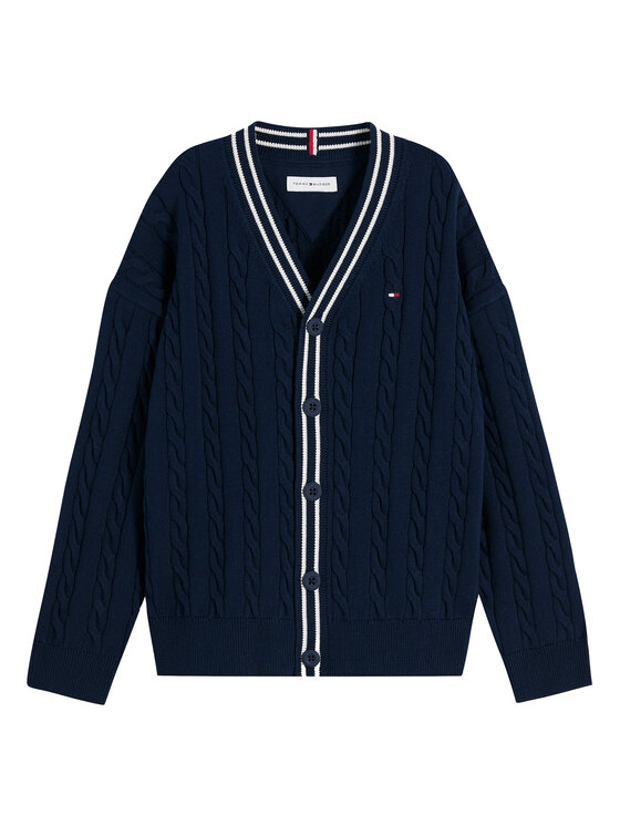 Tommy Hilfiger Tommy Hilfiger Kardigan KB0KB10491 Tumesinine Regular Fit