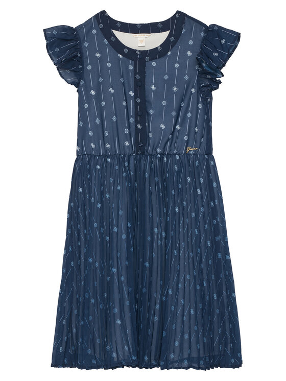 Guess Guess Elegantne kleit J6RK13 WA2T0 Tumesinine Regular Fit