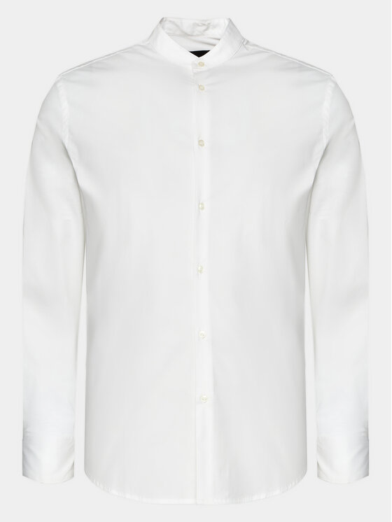 Sisley Sisley Cămașă 5CNXSQ032 Alb Slim Fit
