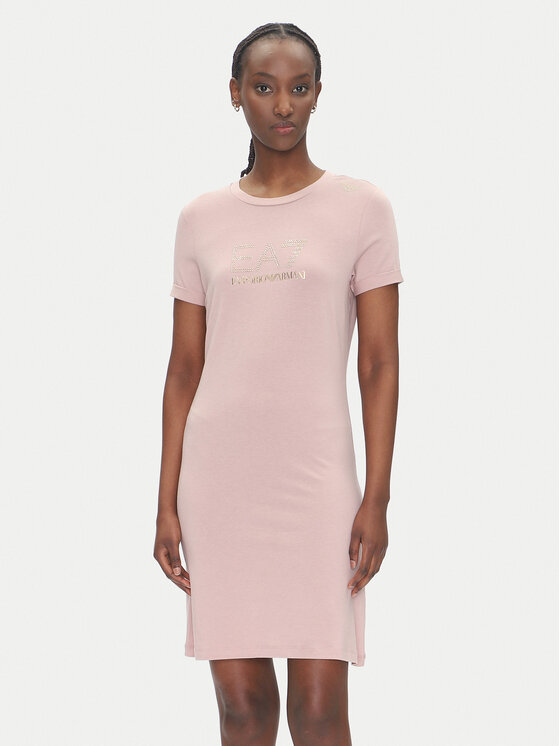 Sukienka codzienna EA7 Emporio Armani, Rozmiar M, Różowa, 7W000478 AF12500 U4079