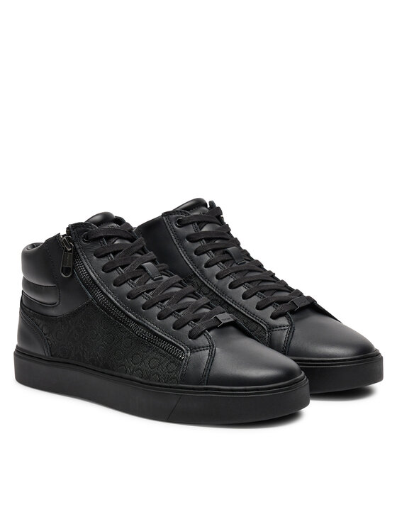 Sneakersy Calvin Klein High Top Lace Up W/Zip Rubb Triple