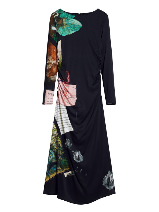 Desigual Desigual Každodenné šaty Fiona 25WWVW08 Čierna Slim Fit