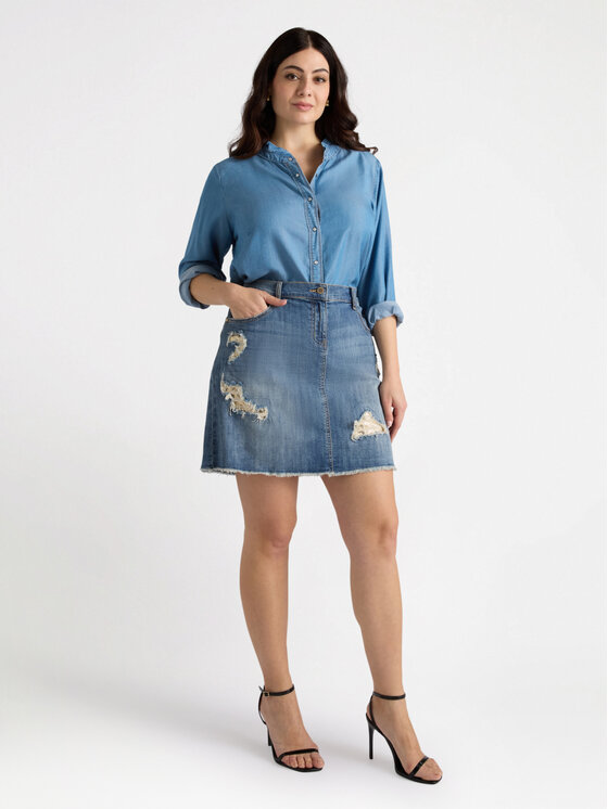 Fiorella Rubino Fiorella Rubino Gonna 1438T000358N024 Turchese Regular Fit