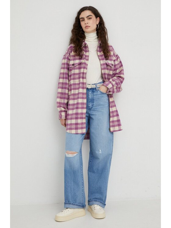 Lee Lee Koszula 90S WORKWEAR OVERSHIRT Kolorowy Loose Fit