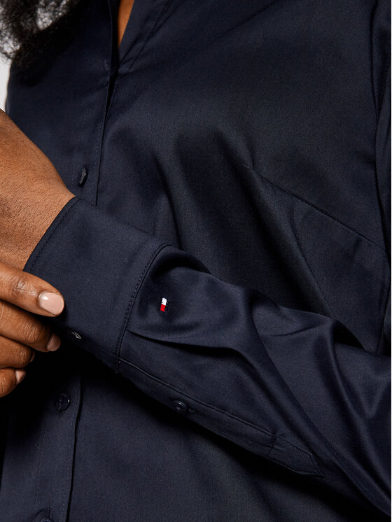 Tommy Hilfiger Tommy Hilfiger Košulja Amy Str Shirt Ls W1 1M87647510 Tamnoplava Slim Fit