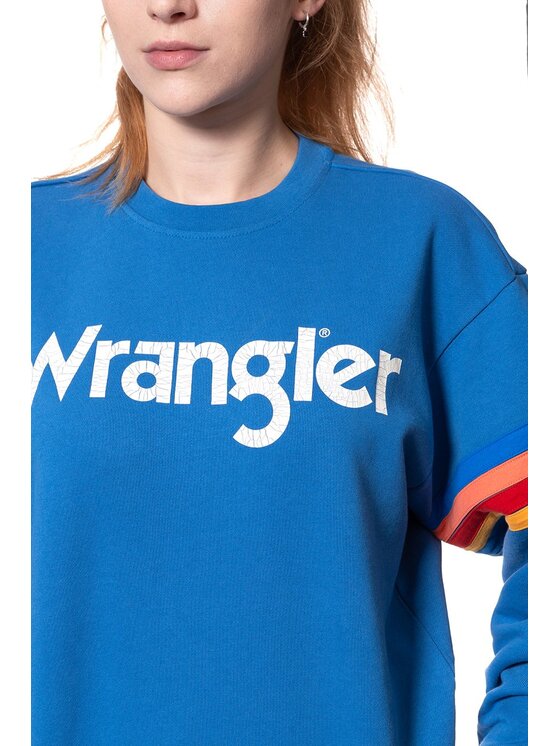 Wrangler Wrangler Felpa LOGO SWEAT Blu Regular Fit